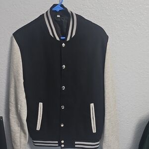 Black and Gray Varsity Jacket
